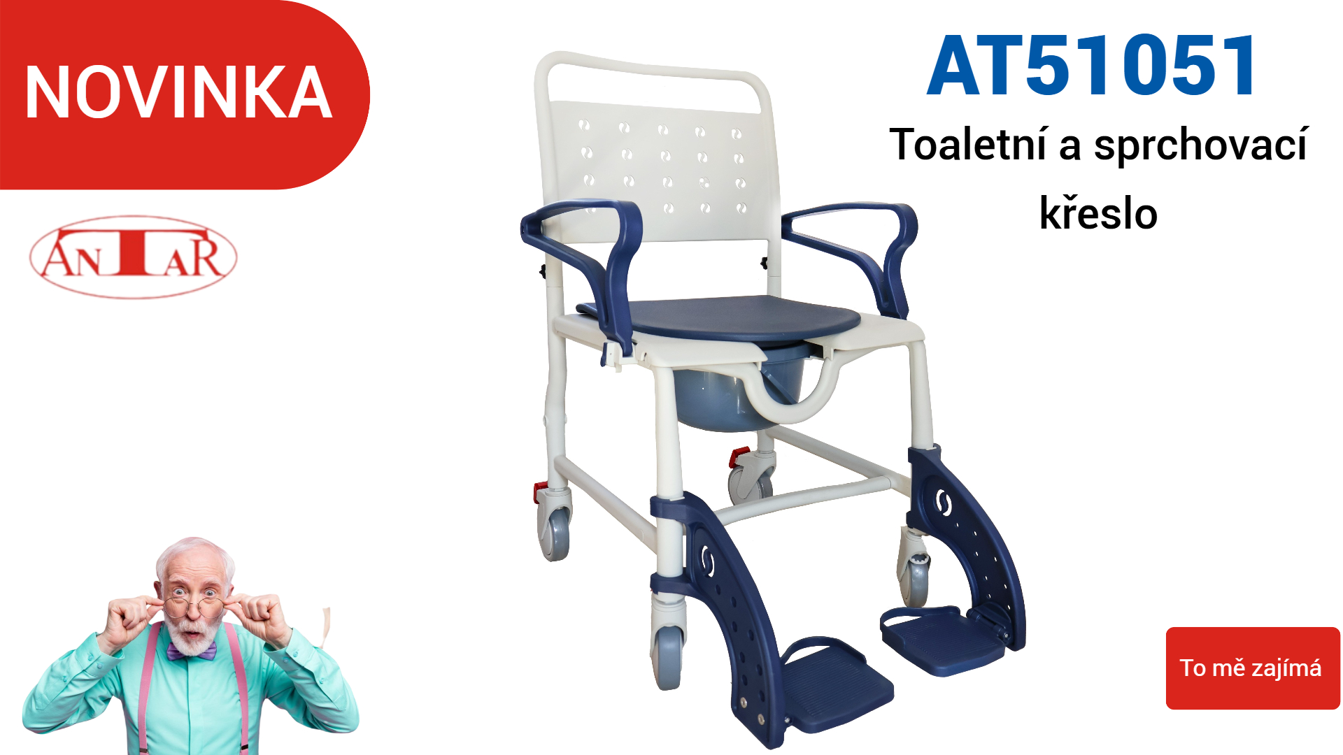 Sprchovací a toaletní židle